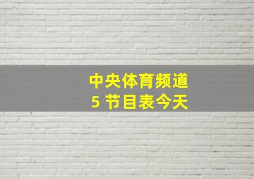 中央体育频道5 节目表今天